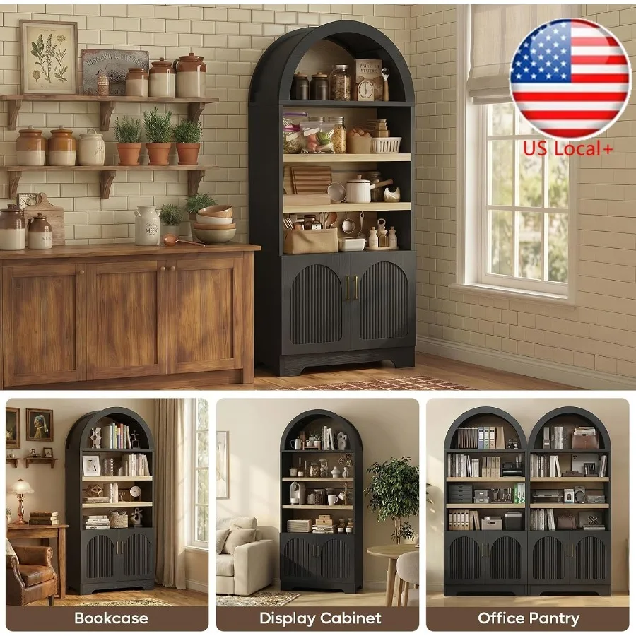 Kitchen - 71 Tall Arched Kitchen Pantry for