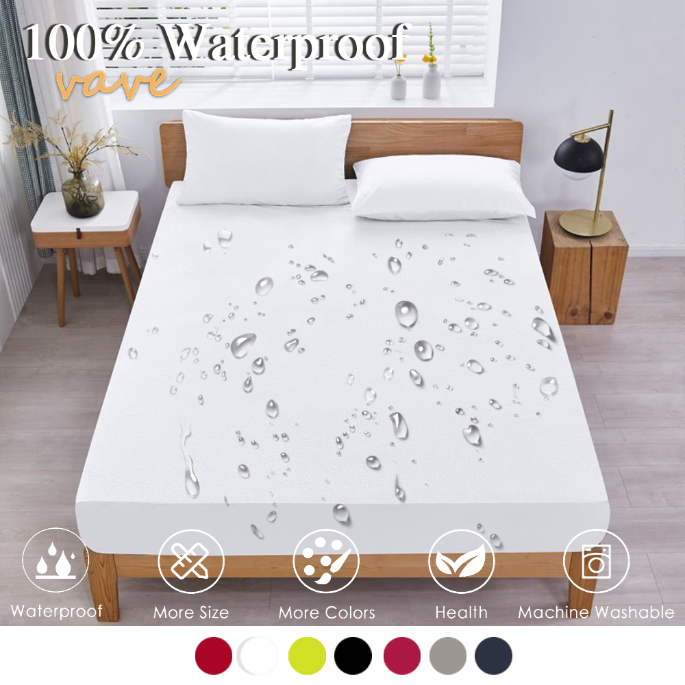 Waterproof Mattress Protector Breathable - 100% Cotton Trang Bị Tấm Với