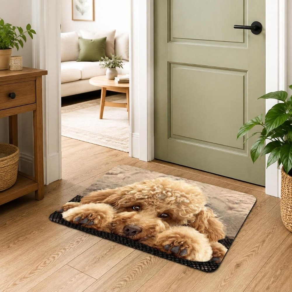 Quick Dry Diatomite Bath Mat - Durable Diatomite Dog Pattern Floor Mat