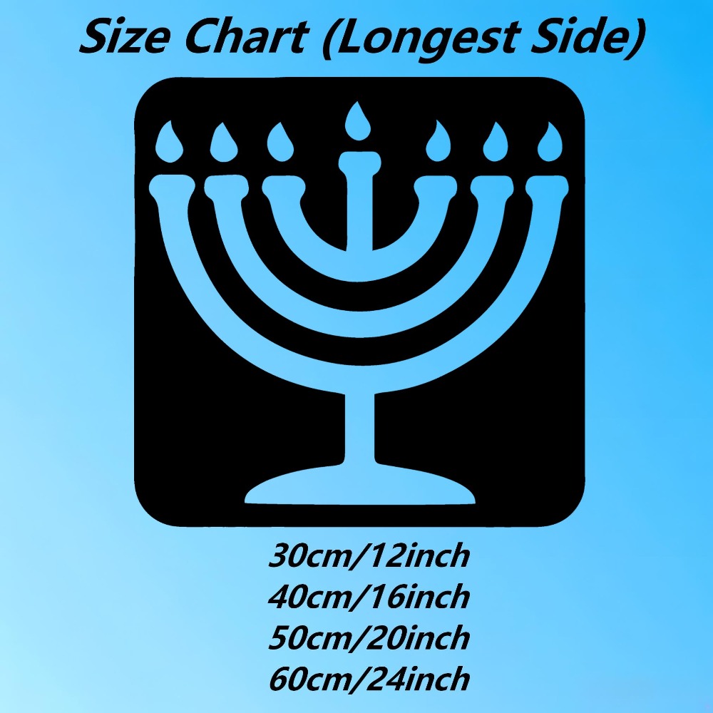 Home Decor - CIFBUY Vintage Menorah Metal Wall Art
