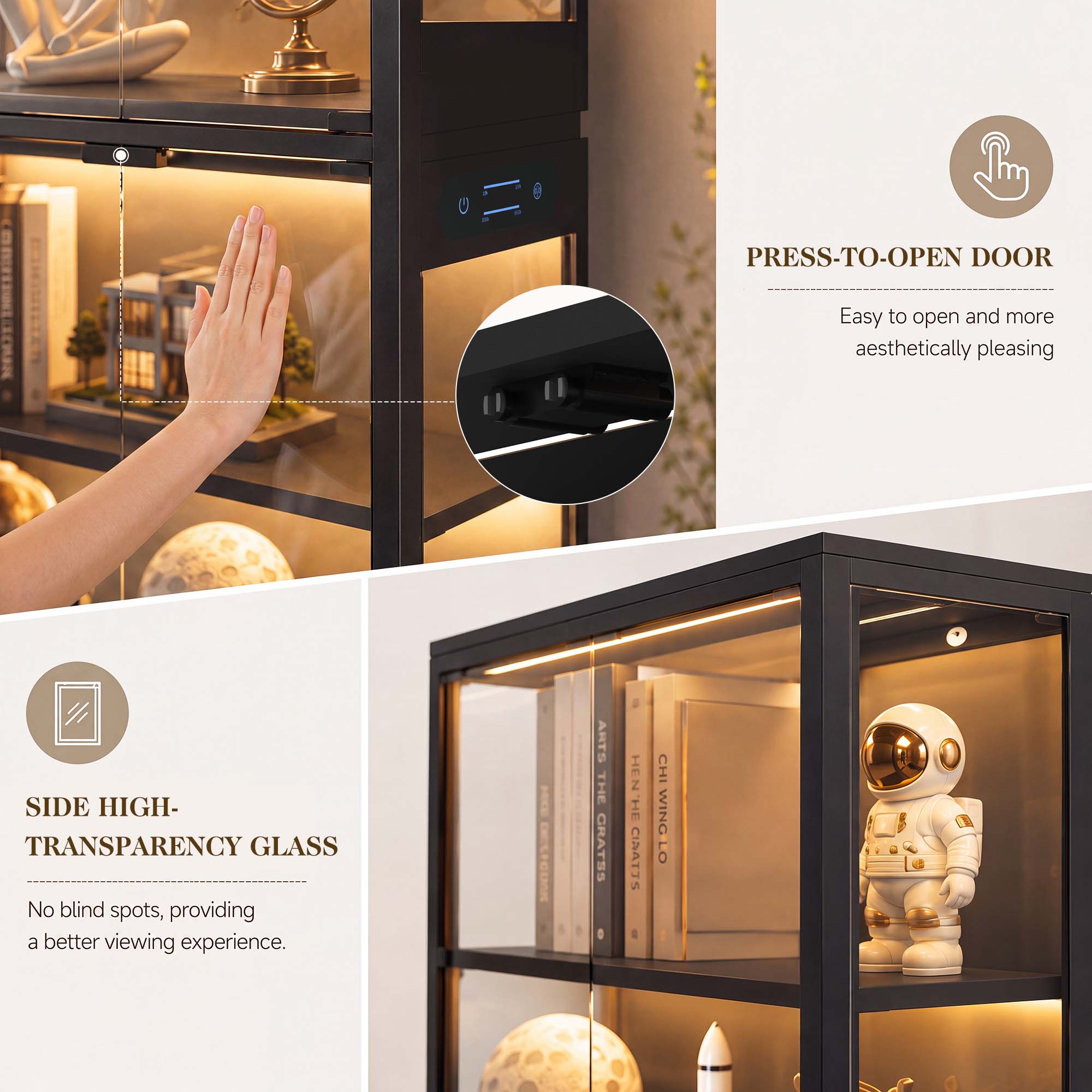 TCGBKAF 5‑Tier Display Cabinet - đánh giá và giá Storage & Organization