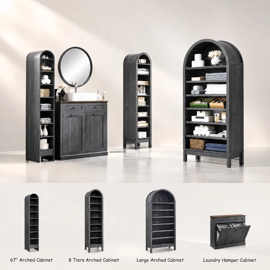 67 Tall Arched Bathroom Storag - đánh giá và giá Storage & Organization
