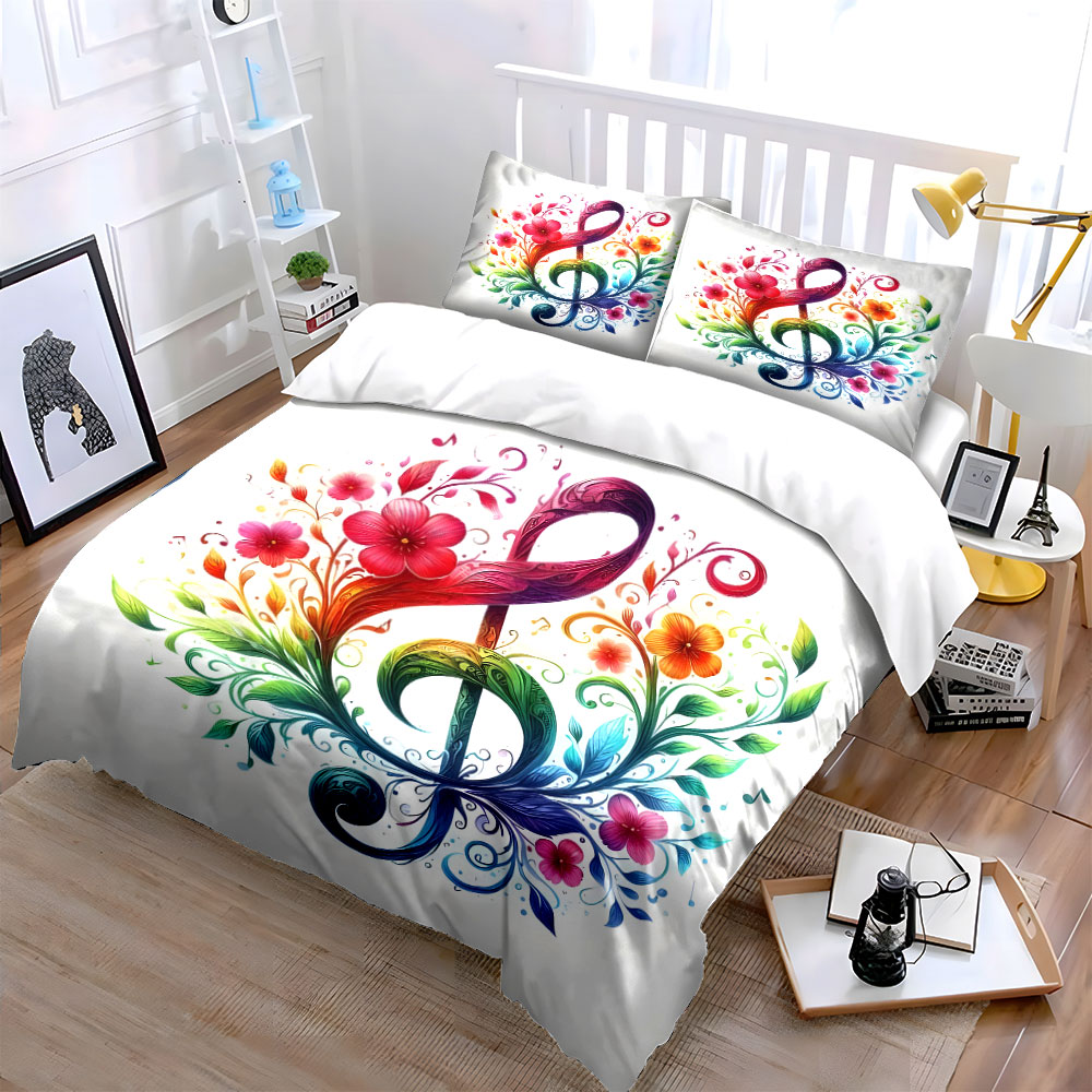 Vibrant floral entwined musica - đánh giá và giá Duvet Cover Sets With Zipper