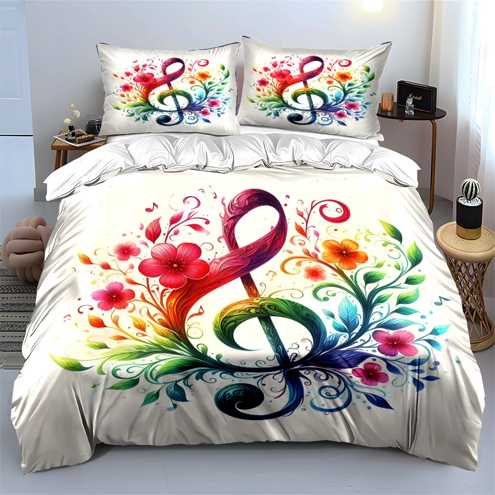 Vibrant floral entwined musica - đánh giá và giá Duvet Cover Sets With Zipper