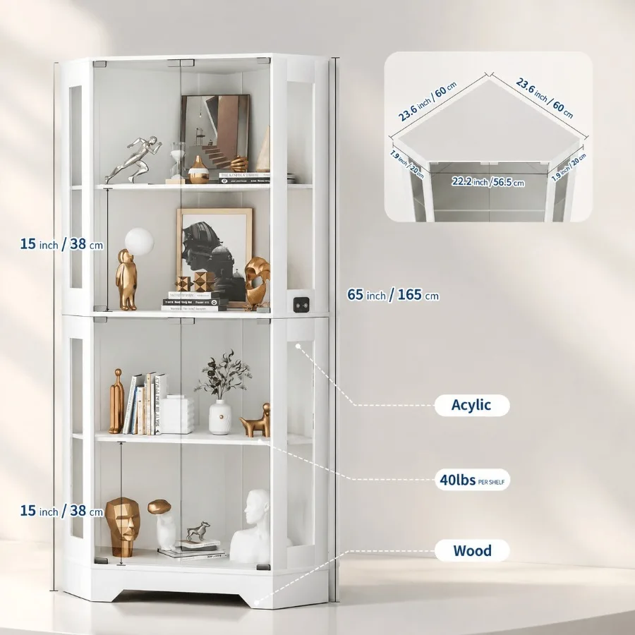 65 White Corner Collectible Cu - đánh giá và giá Storage & Organization