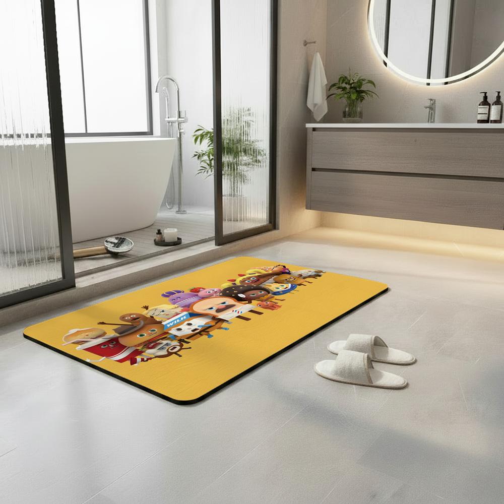 Cartoon B-Bread B-Barbershop F - đánh giá và giá Quick Dry Diatomite Bath Mat
