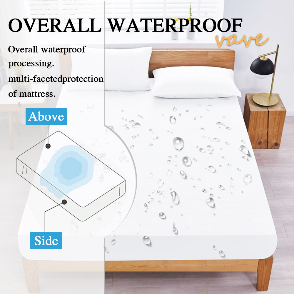 100% Cotton Trang Bị Tấm Với B - đánh giá và giá Waterproof Mattress Protector Breathable