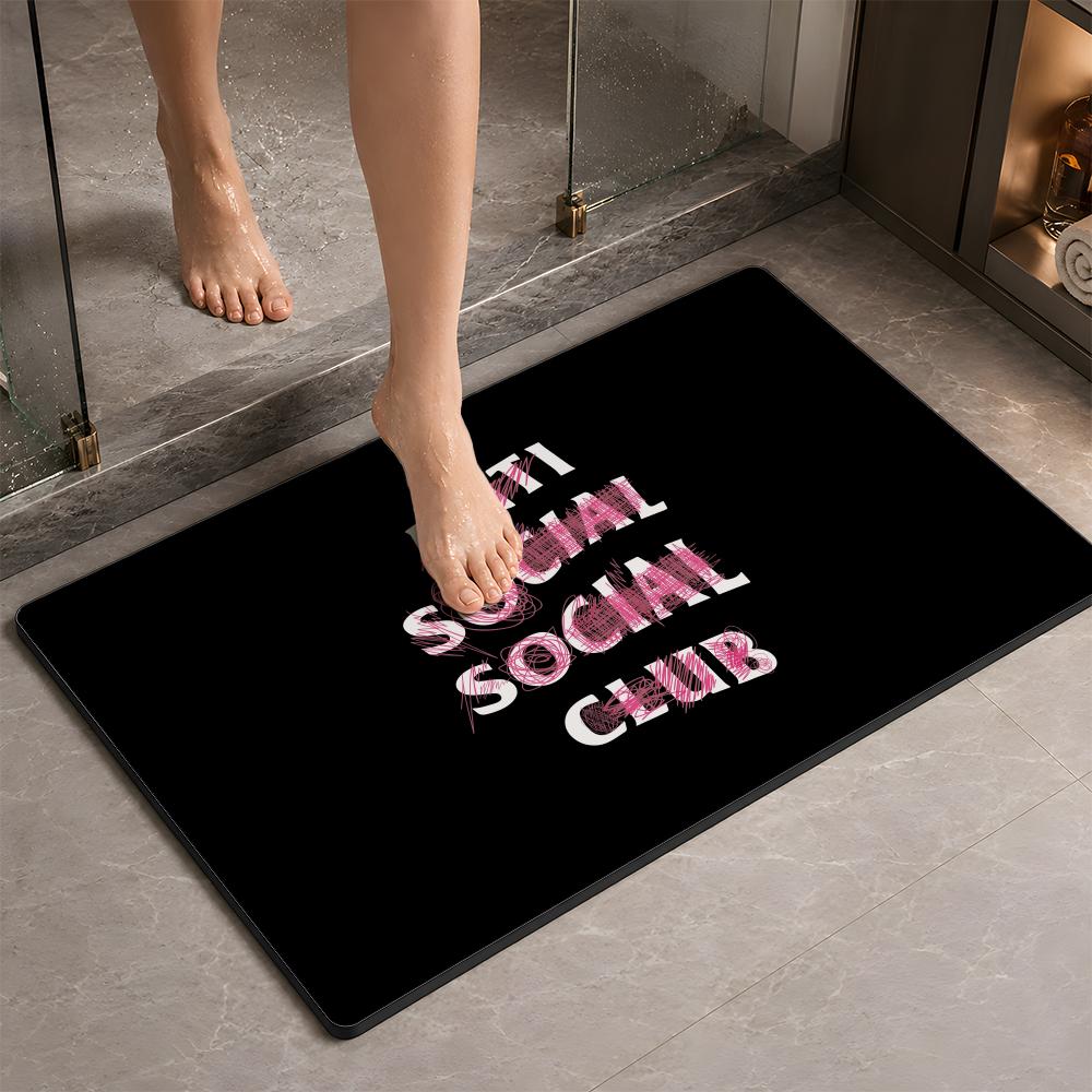 Fashion A ANTI SOCIAL SOCIAL C - đánh giá và giá Quick Dry Diatomite Bath Mat