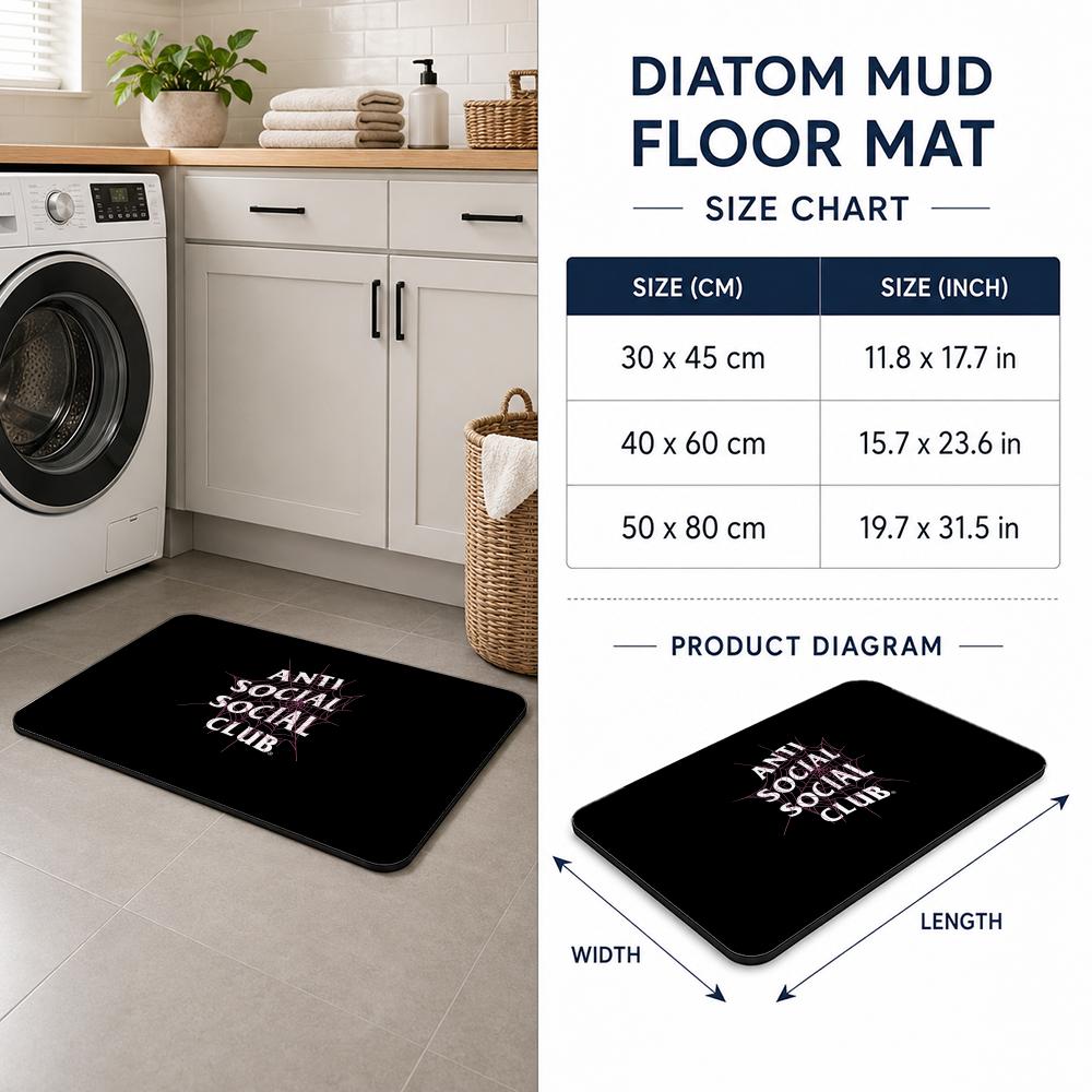 Fashion A ANTI SOCIAL SOCIAL C - đánh giá và giá Quick Dry Diatomite Bath Mat