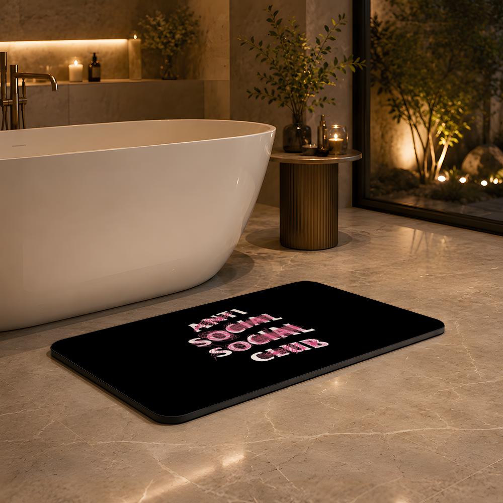 Fashion A ANTI SOCIAL SOCIAL C - đánh giá và giá Quick Dry Diatomite Bath Mat