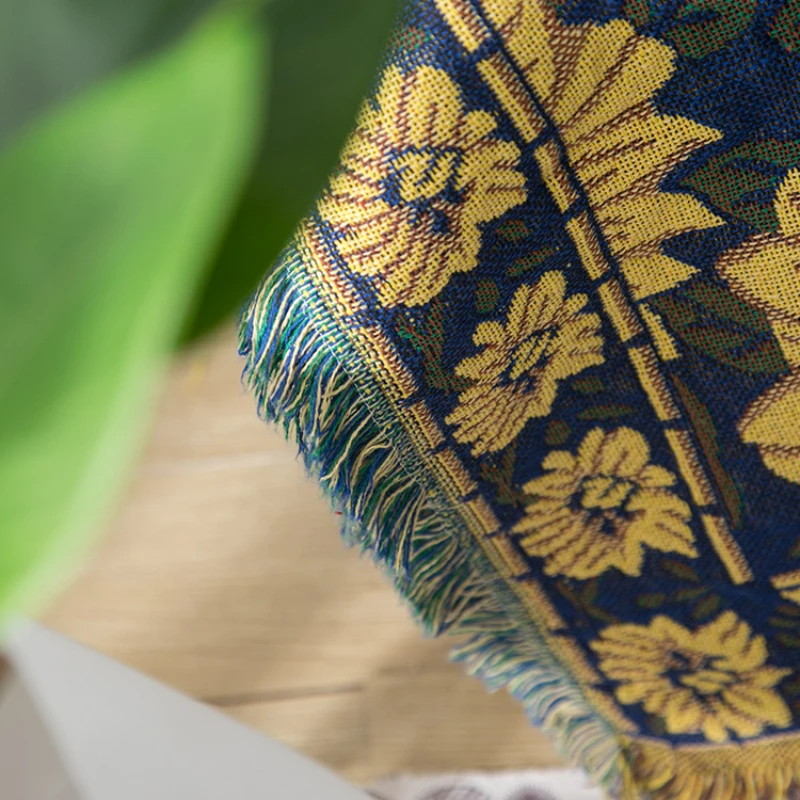 Textile City Vintage Sunflower - đánh giá và giá Boho Throw Blanket Fringe