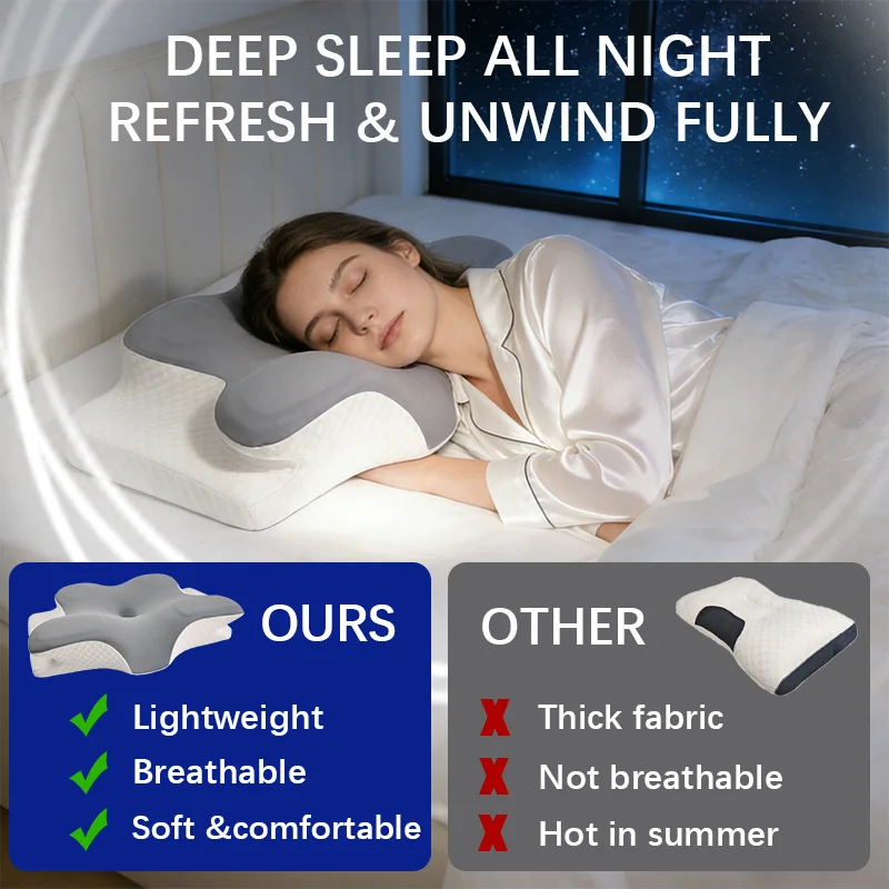 Memory Foam Pillow Cervical Pi - đánh giá và giá Memory Foam Orthopedic Pillow Neck Pain