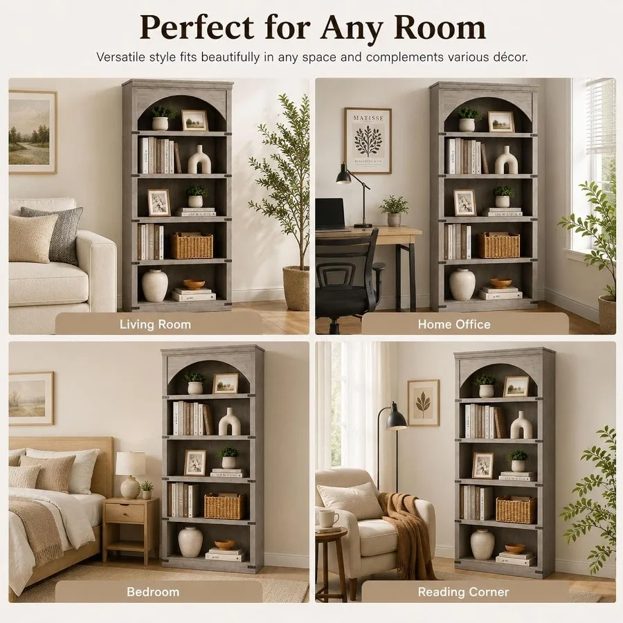 68.7 Tall Farmhouse Arched Boo - đánh giá và giá Storage & Organization