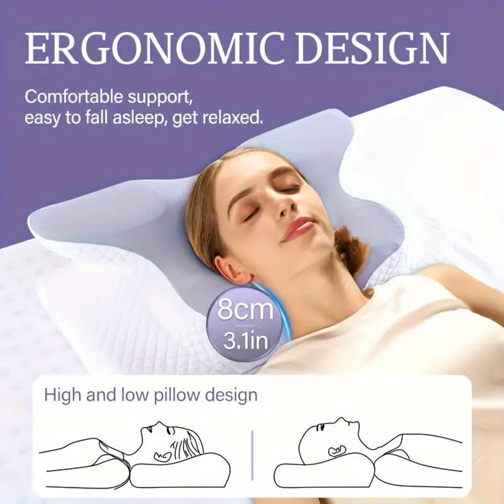 Memory Foam Pillows Butterfly  - đánh giá và giá Anti Snore Contour Pillow
