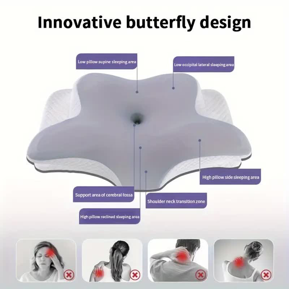 Memory Foam Pillows Butterfly  - đánh giá và giá Anti Snore Contour Pillow